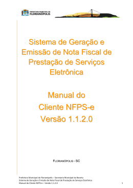 Manual do Cliente NFPS-e Versão 1.1.2.0