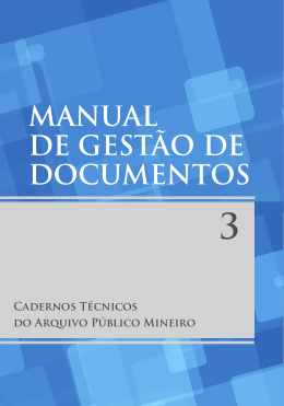 MANUAL DE GEST&Atilde;O DE DOCUMENTOS