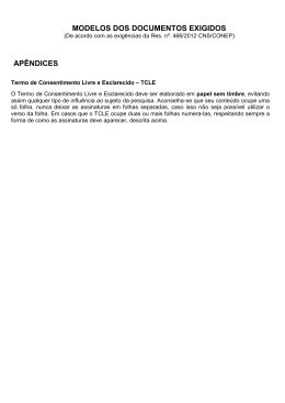 MODELOS DOS DOCUMENTOS EXIGIDOS AP&Ecirc;NDICES