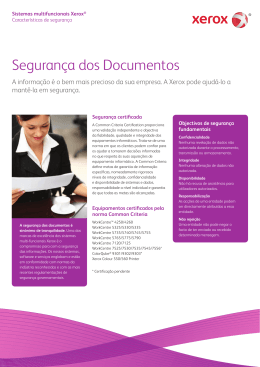 Seguran&ccedil;a dos Documentos