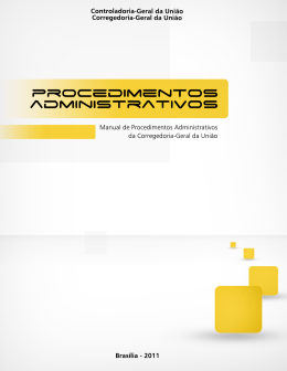 Manual de Procedimentos Administrativos - Corregedoria