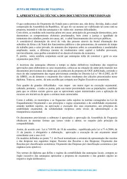 2. APRESENTA&Ccedil;&Atilde;O T&Eacute;CNICA DOS DOCUMENTOS PREVISIONAIS