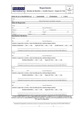 Acessar Formul&aacute;rio para Requerimento de Res&iacute;duo de Benef&iacute;cio.