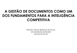 a gest&atilde;o de documentos como um dos fundamentos para a