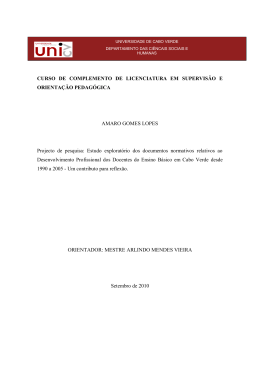 Projecto de pesquisa: Estudo explorat&oacute;rio dos documentos