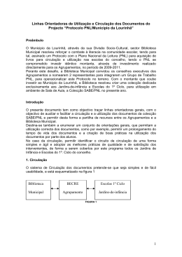 Linhas Orientadoras de Utilização e Circulação dos Documentos
