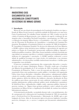 invent&aacute;rio dos documentos da iv assembleia constituinte do estado