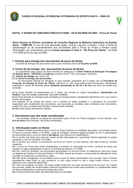 1. Per&iacute;odo para entrega dos documentos da prova
