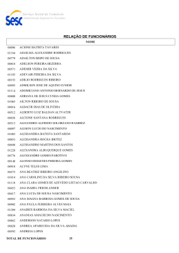 Servi&ccedil;o Social do Com&eacute;rcio RELA&Ccedil;&Atilde;O DE FUNCION&Aacute;RIOS