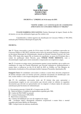 decreto 2390.15 11&ordf; convoca&ccedil;&atilde;o