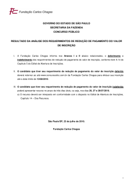Resultado An&aacute;lise Requerimentos Redu&ccedil;&atilde;o Pag. do Valor de
