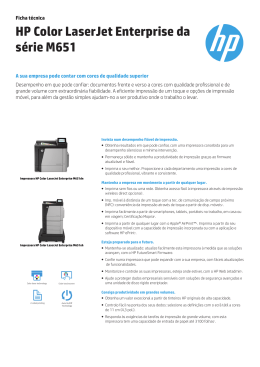 Impressora HP Color LaserJet Enterprise série M651