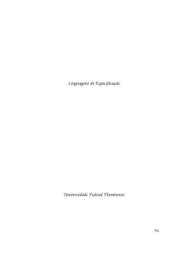 Linguagens de Especificação Universidade Federal Fluminense