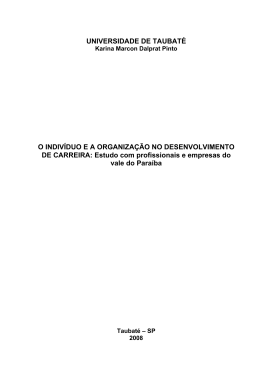 O INDIV&Iacute;DUO E A ORGANIZA&Ccedil;&Atilde;O NO