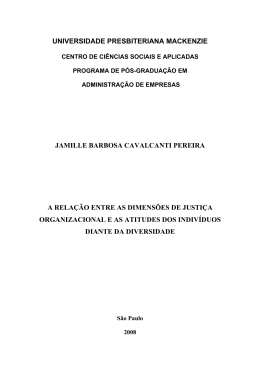 a rela&ccedil;&atilde;o entre as dimens&otilde;es de justi&ccedil;a