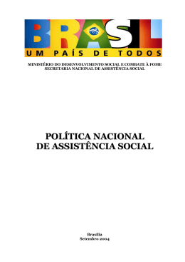 Política Nacional de Assistência Social – PNAS
