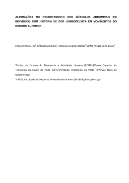 altera&ccedil;&otilde;es no recrutamento dos m&uacute;sculos abdominais em