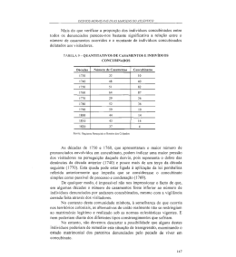 Mais do que verificar a proporção dos individuos concubinados