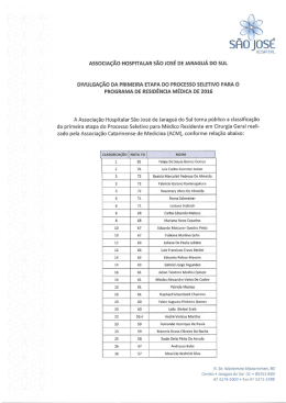 Hospital S&atilde;o Jos&eacute;