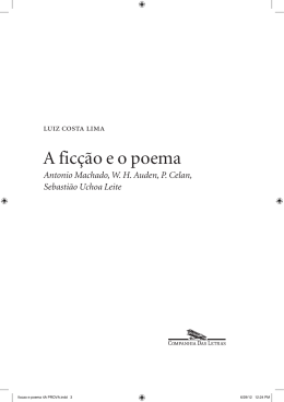 A ficção e o poema - Companhia das Letras