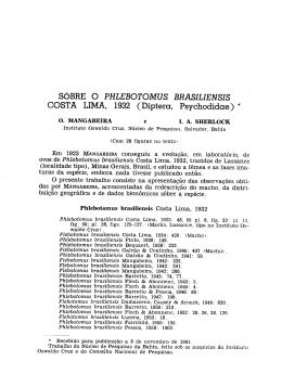Sherlock, I. A. - Sobre o Phlebotomus Brasilienses Costa Lima, 1932