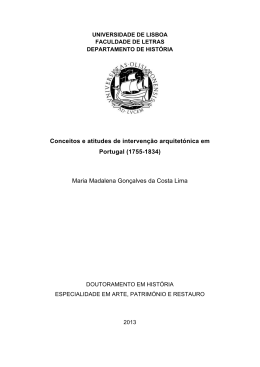 Conceitos e atitudes de intervenção arquitetónica em Portugal