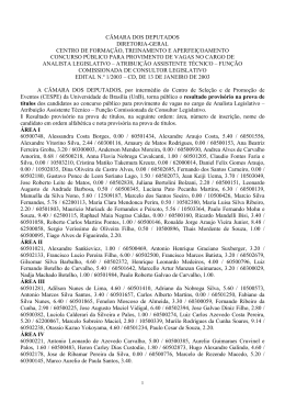 Edital n.&ordm; 8 - Resultado provis&oacute;rio de t&iacute;tulos