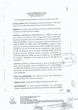 O DIA COMERCIAL LTDA. cNPJfMF: 07.902.707/0001