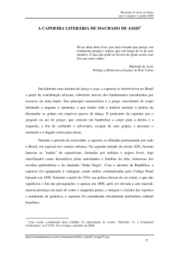 a capoeira liter&aacute;ria de machado de assis