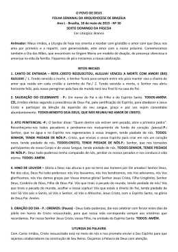 Sexto Domingo da P&aacute;scoa - Arquidiocese de Bras&iacute;lia