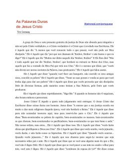 As Palavras Duras de Jesus Cristo