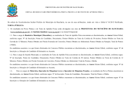 Edital de resultado provis&oacute;rio da Prova Pr&aacute;tica e