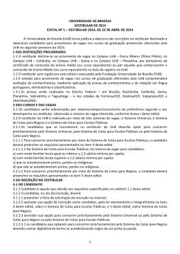Edital - CESPE / UnB - Universidade de Bras&iacute;lia