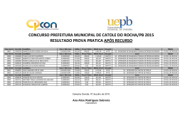 resultado prova pratica - apos recurso