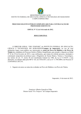 Resultado Final - Campus Imperatriz