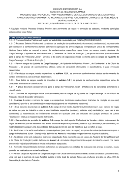Edital - Liquig&aacute;s Distribuidora SA