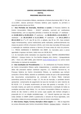 EDITAL MODULO 1&ordm; SEM -2016