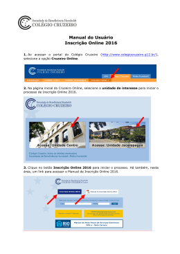 Manual de Inscrição Online 2016