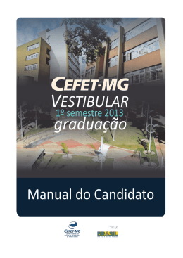 Manual do Candidato - Copeve - Cefet-MG