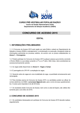 concurso de acesso 2015 - Curso Pr&eacute;