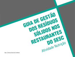 guia de gest&atilde;o dos res&iacute;duos s&oacute;lidos nos restaurantes do sesc