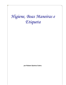 Higiene Boas Maneiras e Etiqueta -ok