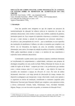 educa&ccedil;&atilde;o do corpo infantil como politiza&ccedil;&atilde;o &agrave;s avessas
