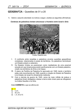 2&ordf; S&eacute;rie &ndash; 2014 GEOGRAFIA - QU&Iacute;MICA GEOGRAFIA &ndash; Quest&otilde;es