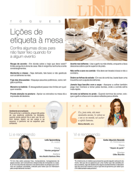 Lições de etiqueta a mesa