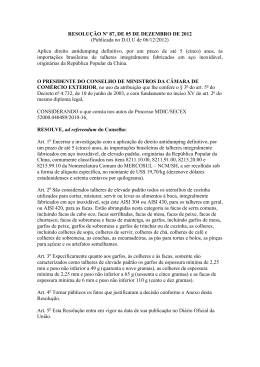 RESOLU&Ccedil;&Atilde;O N&ordm; 87, DE 05 DE DEZEMBRO DE 2012 (Publicada no