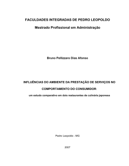 Influ&ecirc;ncias do Ambiente da Presta&ccedil;&atilde;o de Servi&ccedil;os no