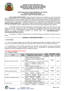 Edital n&deg; 01/2015 - Objetiva Concursos