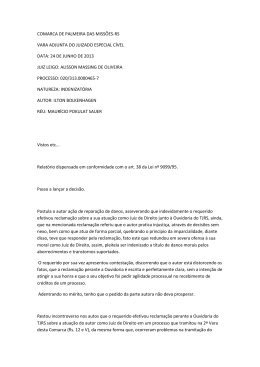 COMARCA DE PALMEIRA DAS MISSÕES