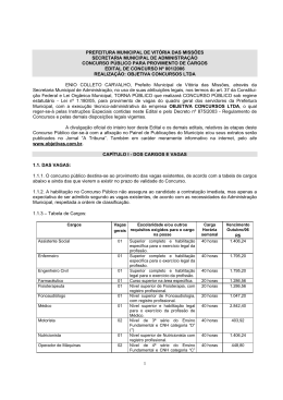 1 PREFEITURA MUNICIPAL DE VIT&Oacute;RIA DAS MISS&Otilde;ES